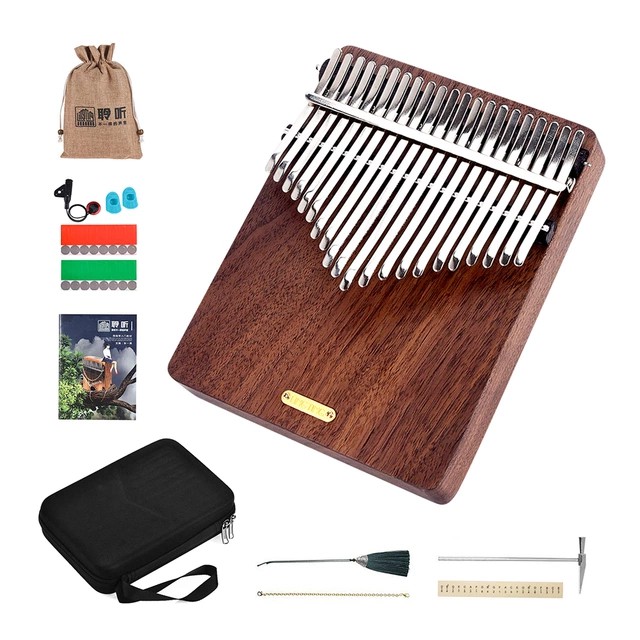 Đàn kalimba Lingting 21 Phím Tặng phụ kiện , dây treo trang trí, âm thanh như đàn hạc. SKU-LINGTM21