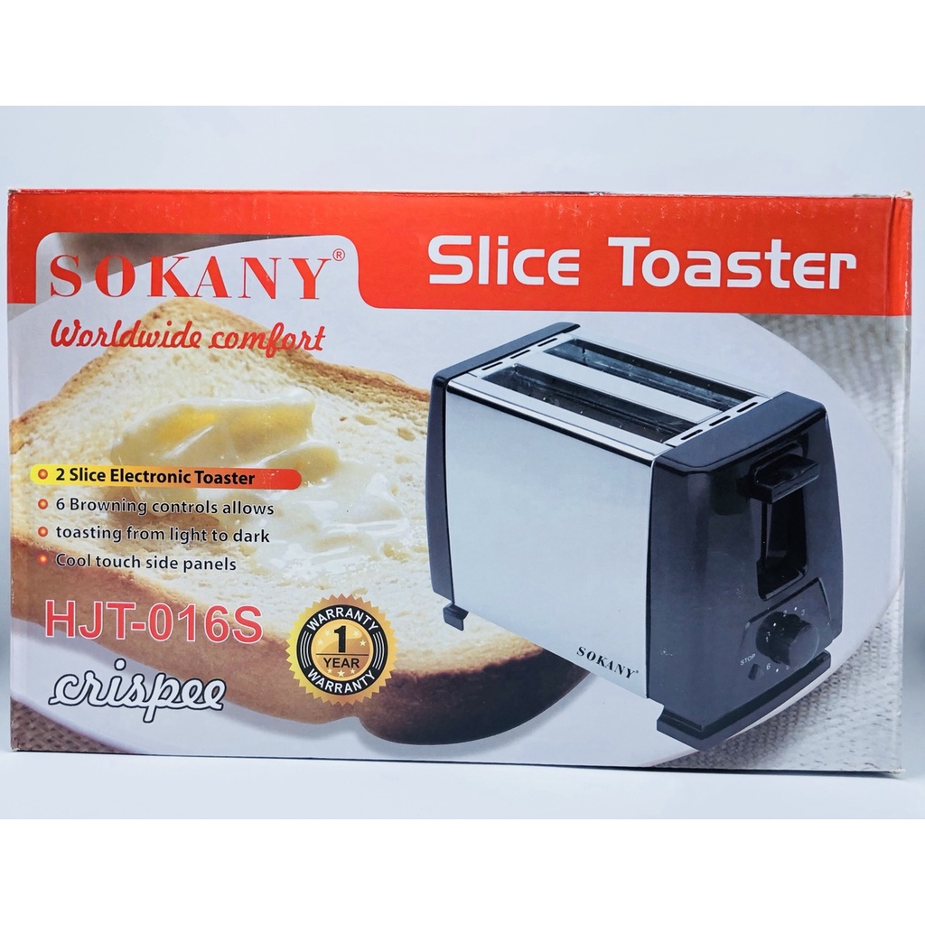 Máy nướng bánh mì 2 ngăn Sokany 6 chế độ điều chỉnh