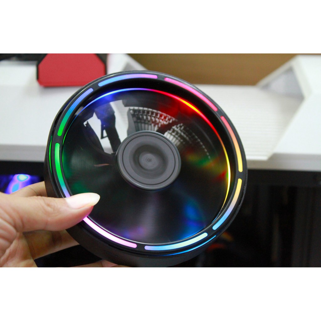 Fan Tản Nhiệt CPU Leto II, Led RGB 16 Triệu Màu, 366 Hiệu Ứng - Tự Động Đổi Màu Không Cần Hub