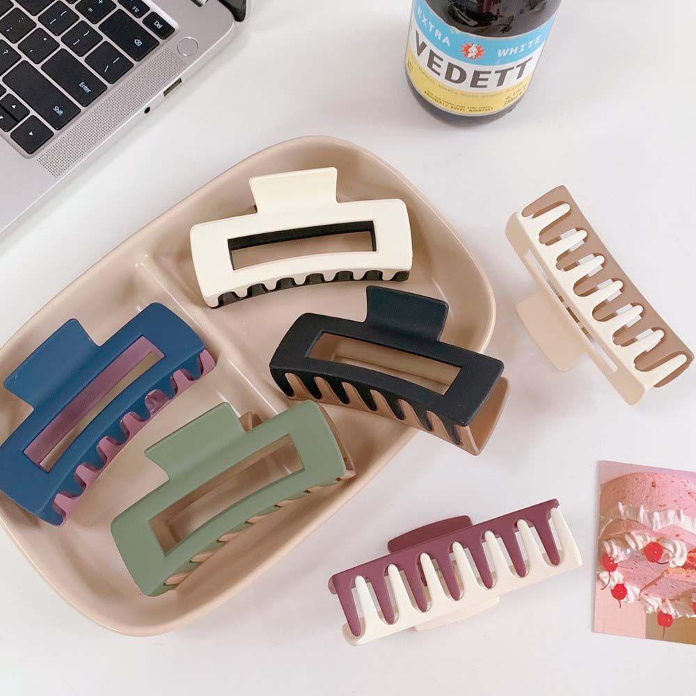 Kẹp Tóc Móng Vuốt Hai Màu Sắc Phong Cách Hàn Quốc Đơn Giản Dành Cho Nữ