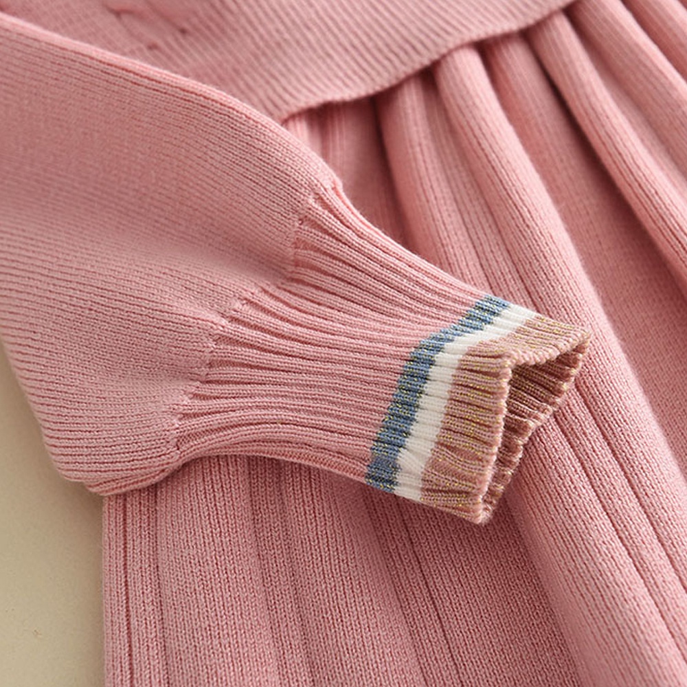 Set đồ BEAR LEADER gồm áo sweater và đầm dệt kim thời trang thu đông cho bé gái 3-7 tuổi