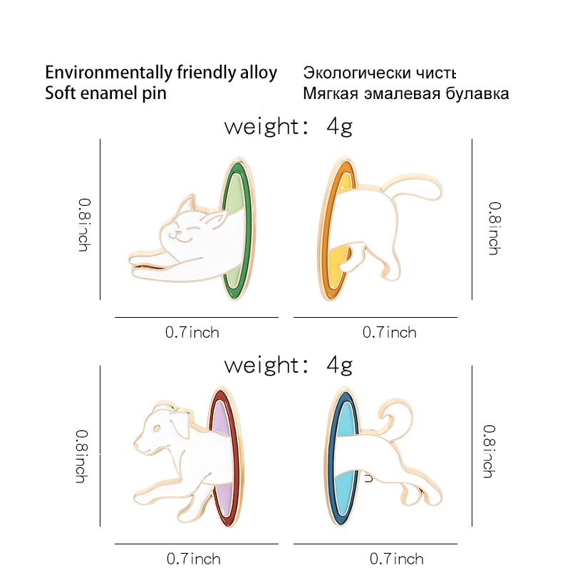 Ghim cài áo trang trí hình động vật xinh xắn