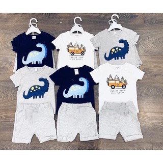 [CÓ TÚI] Bộ Cộc Tay Minky Mom 100% Cotton Phiên Bản Khủng Long Cực Đẹp Cho Bé Namkidshop (QATE314)
