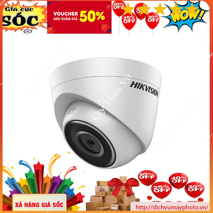 Camera giám sát TVI Hik 5MP DOME hồng ngoại 40m, mã DS-2CE56H0T-IT3(F)