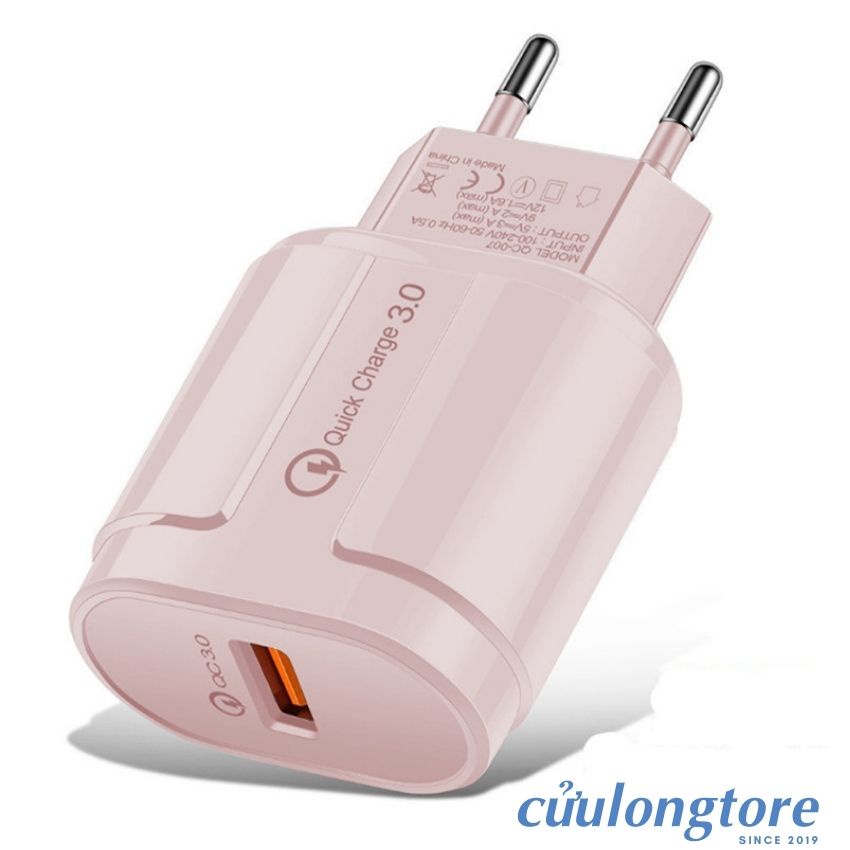 Củ sạc nhanh 18W Quick Charge 3.0 iphon samsun xiaom opp cục sạc chính hãng cốc sạc nhanh android ios chính hãng