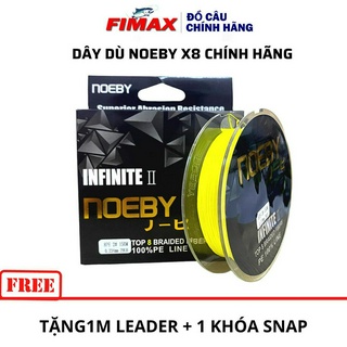 Dây Dù Câu Cá PE Noeby X8 Chính Hãng Infinite II màu vàng 150m - Dây PE chìm lửng câu cá lóc,cá chẽm...