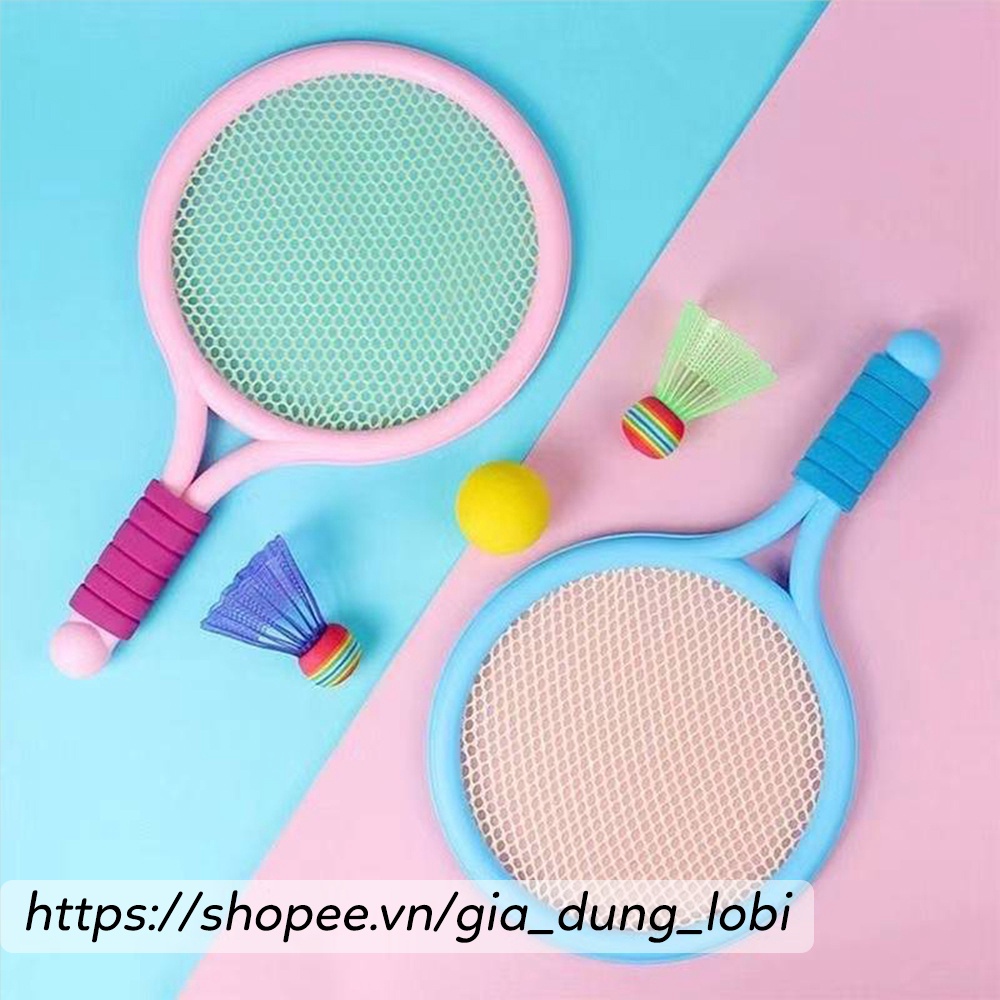 Bộ vợt cầu lông cho trẻ em 2in1 kiêm tennis đồ chơi cầu lông cho bé vận động