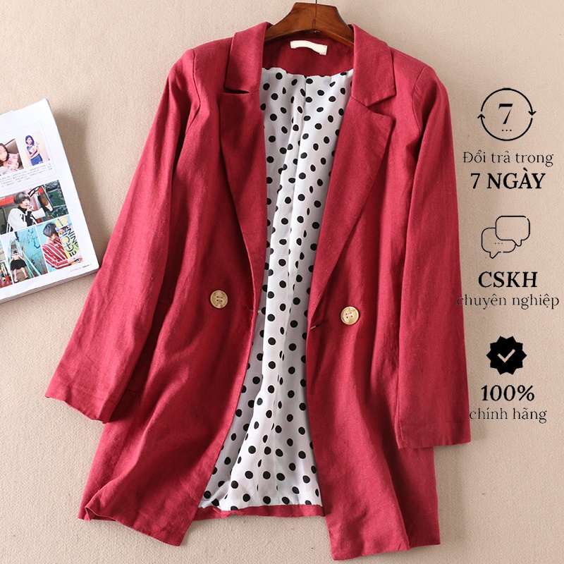 Áo blazer nữ 2 lớp áo vest dài tay khoác ngoài phong cách hàn quốc Ak16