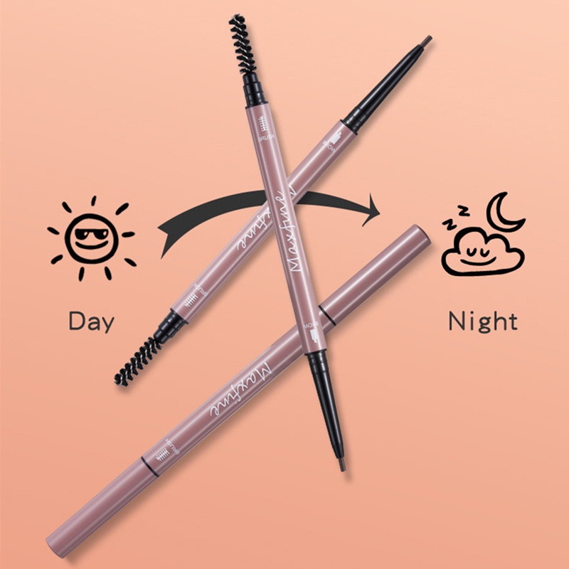[Hàng mới về] Bút kẻ lông mày đầu tròn siêu mỏng chống thấm nước chống mồ hôi lâu trôi trang điểm tự nhiên