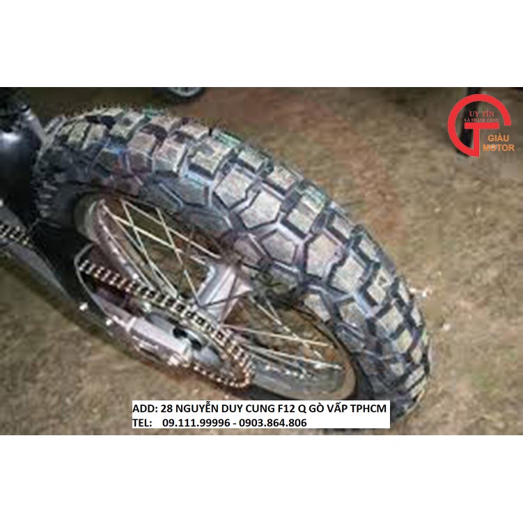 Lốp Dunlop 120.80-18  D605 TL 62P_Vỏ xe máy Dunlop size 120-80-18  D605 TL 62P