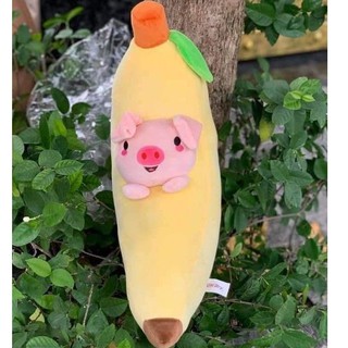 Khuyến mãi quà xinh bé vui. Gối ôm hình chuối cười 50cm  màu vàng và xanh cực đáng yêu!