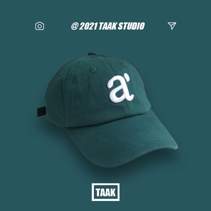 Mũ Lưỡi Trai Mềm Thêu Chữ a Phong Cách Hàn Quốc Thời Trang Thu Đông Cho Nam Và Nữ