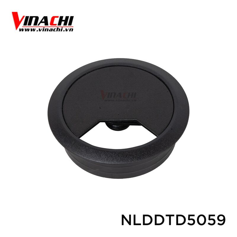 Nắp Luồn Dây Điện - Nắp Luồn Dây Điện Tròn - Đen (Bộ 5 Cái)