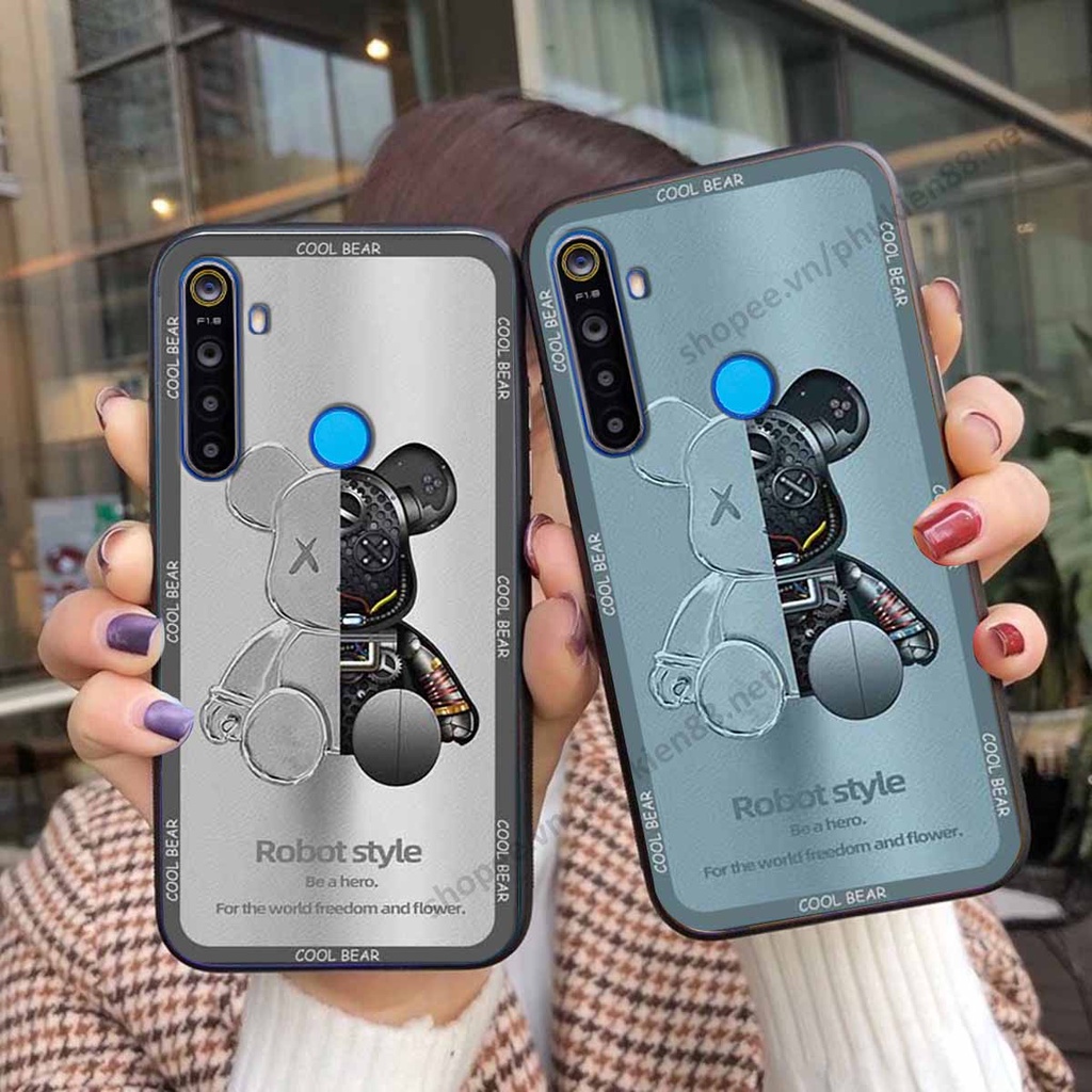 Ốp Realme 5 / 5 Pro / C3 bear, k@ws thương hiệu phong cách ốp lưng thời trang cao cấp