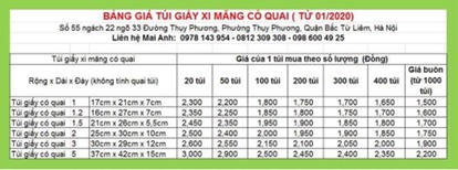 100 Túi giấy size 2 (25x30x10cm)