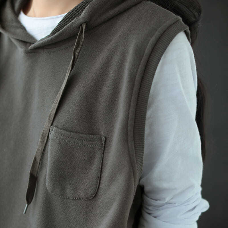 Áo hoodie sát nách form rộng chất liệu cotton cho nữ