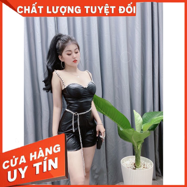 [ Top bán chạy ] ✔️hienphamstore✔️ Set jum da cúp ngực đính hạt châu - SN9321