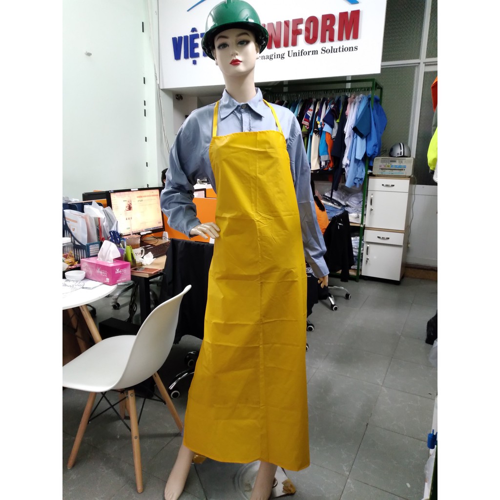 Tạp dề nhựa/ Yếm nhựa thủy sản chống thấm nước-dầy 2 mặt.