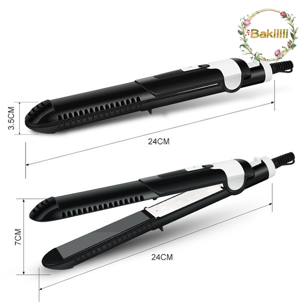 【BK】Hair Straightener Quick Heating Multifunctional Mini Thermostatic Hairstyle Modeling Iron Curler for Beauty