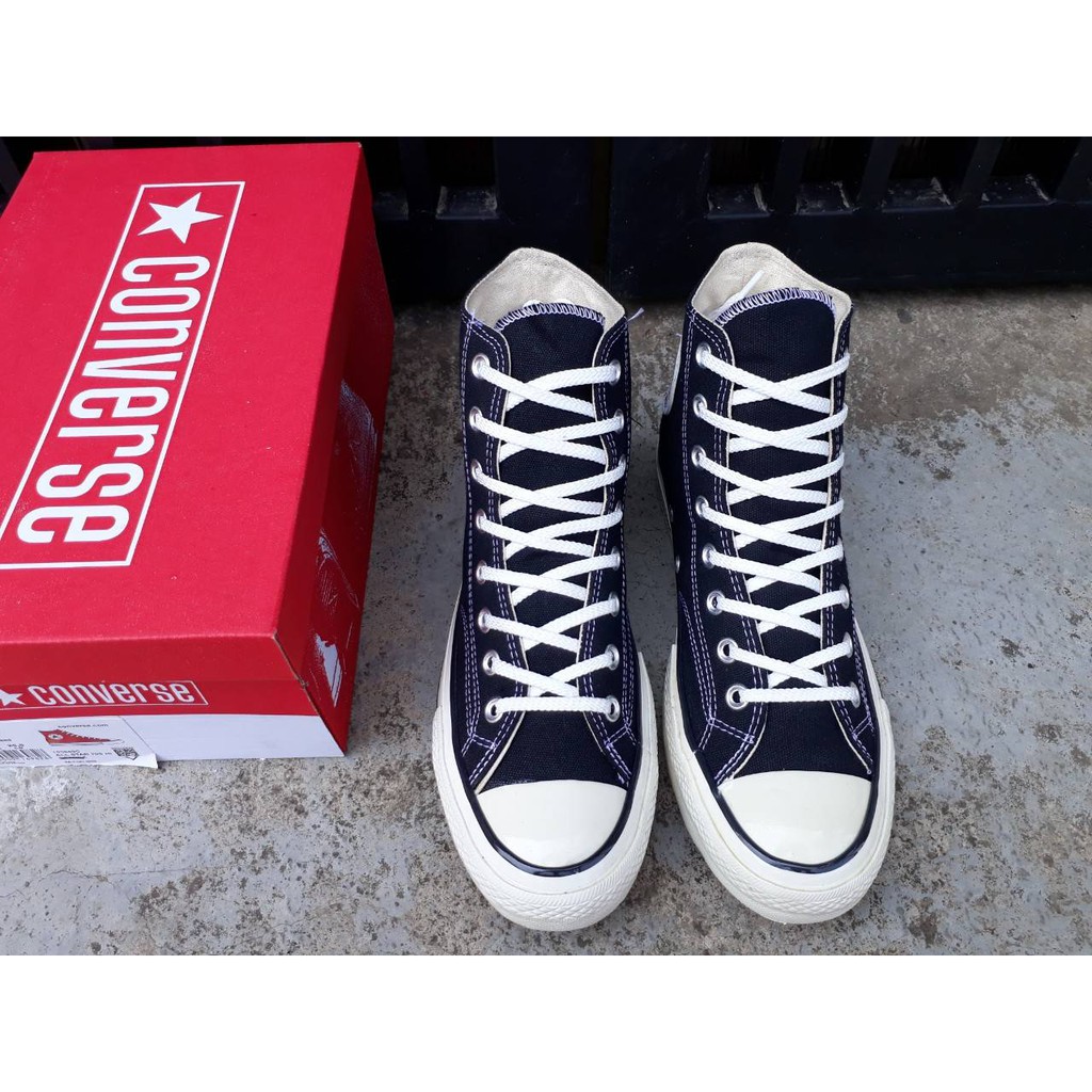 Giày Thể Thao Converse 70.s Cổ Cao Phối Màu Đen Trắng Cá Tính