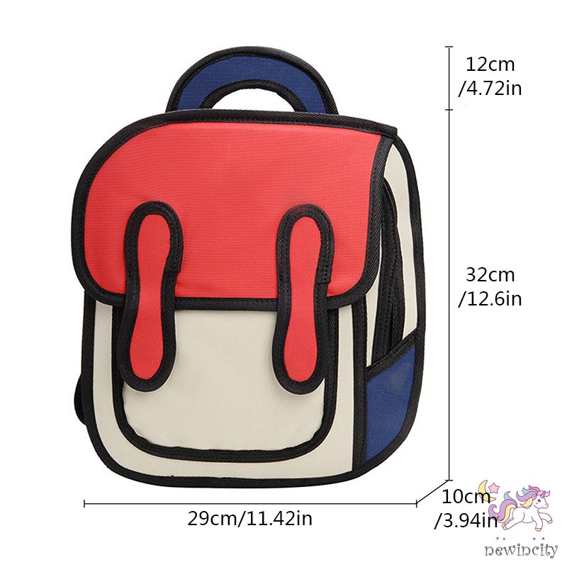 Ba lô in họa tiết hoạt hình 3D dành cho học sinh