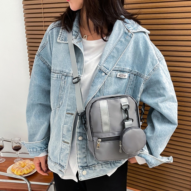 Youyo Túi Đeo Chéo Vai Nhỏ Bằng Nylon Phong Cách Vintage Có Thể Tái Sử Dụng Cho Nữ Sinh