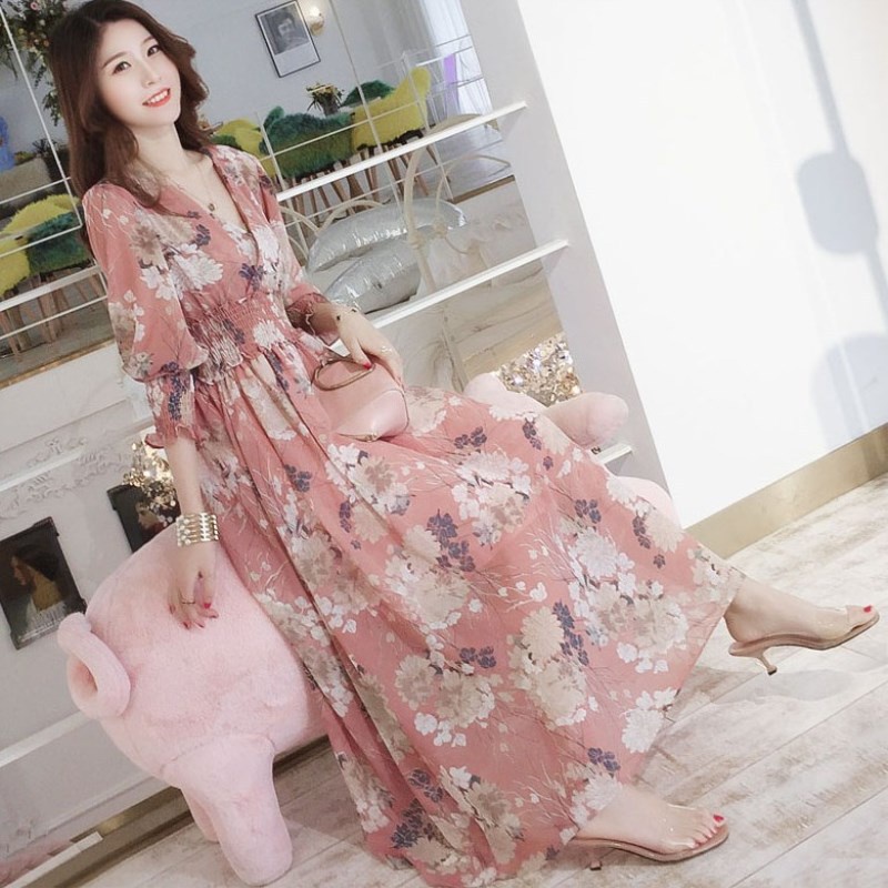 NRVP Mới Đầm Dài Phong Cách Pháp Thời Trang Cho Nữ