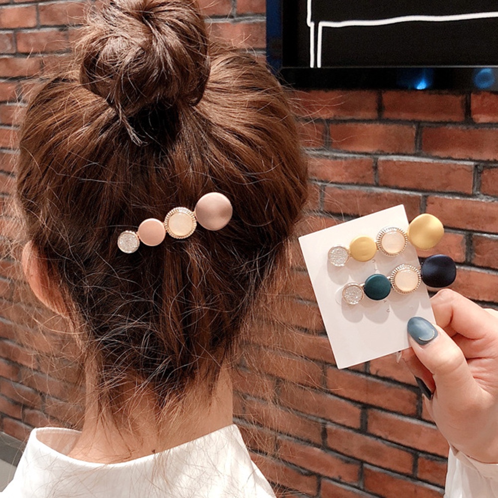 Kẹp Tóc Tròn Màu Sắc Lấp Lánh