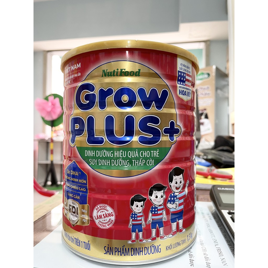 Sữa bột Nuti Grow Plus Đỏ 1,5kg ( Mẫu Mới )