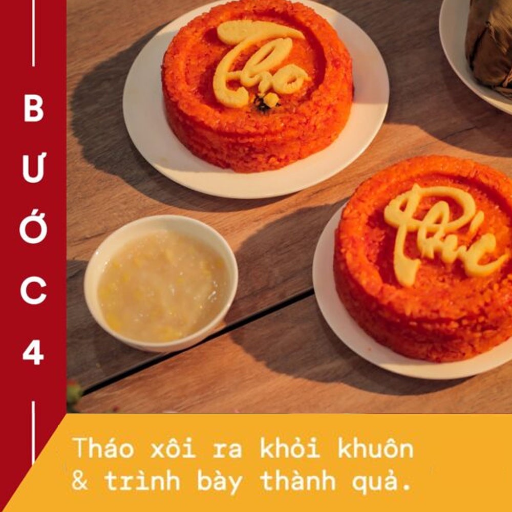 Khuân Xôi Phúc Lộc Thọ,Khuôn Ép Xôi Tết 2022 Chất Liệu Nhựa PP Cao Cấp An Toàn Sức Khỏe