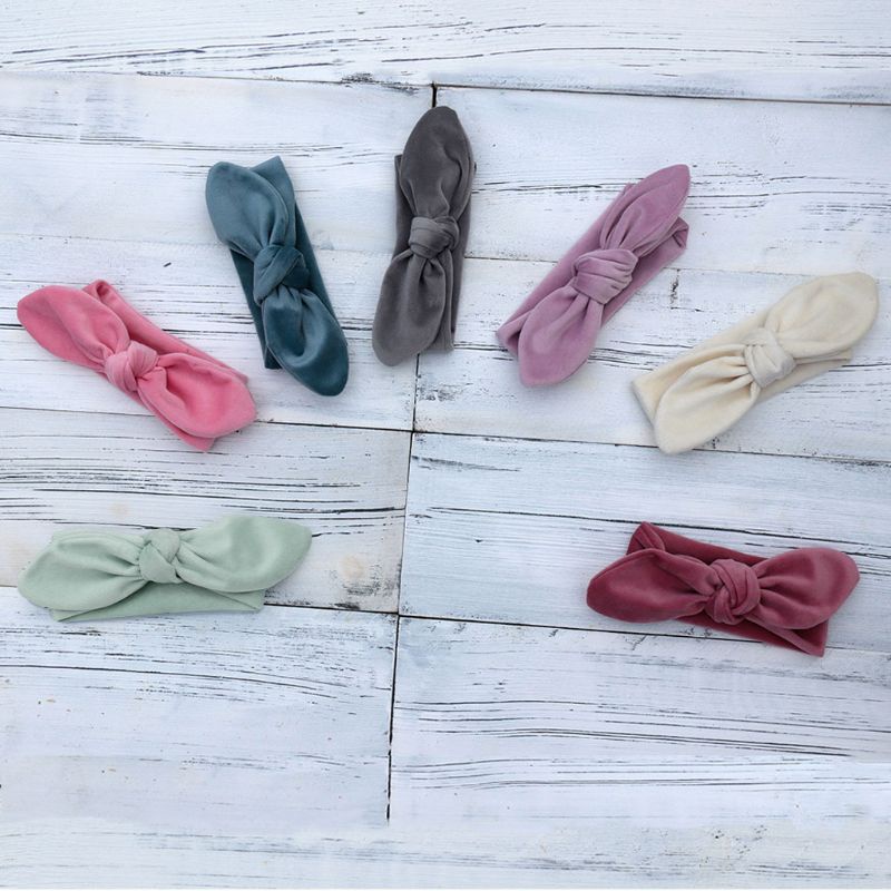 Set 2 Món Băng Đô + Gối Nhung Dễ Thương Dùng Chụp Ảnh Cho Trẻ Sơ Sinh