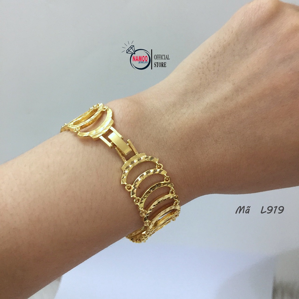 Lắc Tay Đính Đá Nữ L919 Xi Vàng