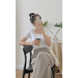 Áo thun cổ vuông Nhien tay ngắn BT82