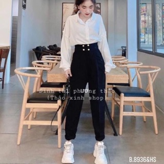 Sét áo sơmi kèm quần baggy 4 cúc - HS