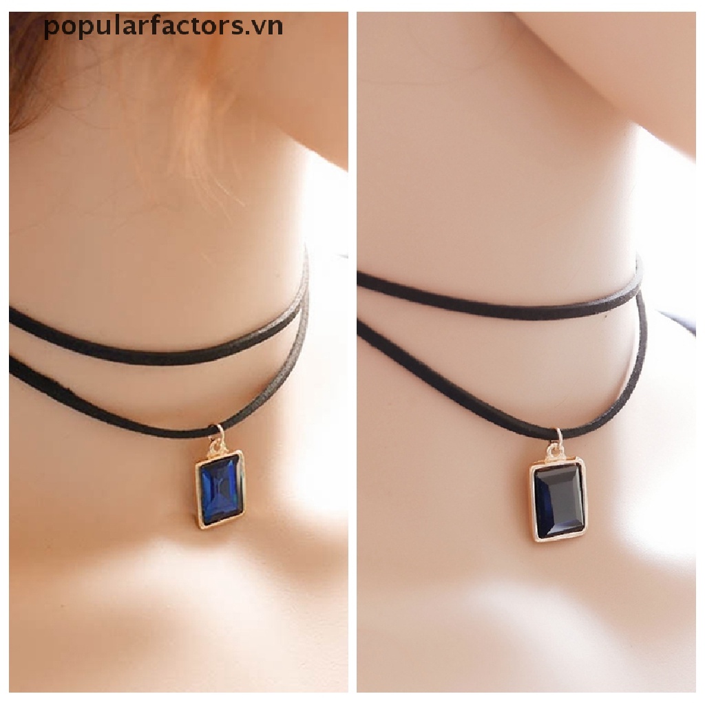 Vòng Cổ Choker Dây Nhung Đen Phong Cách Gothic Cổ Điển