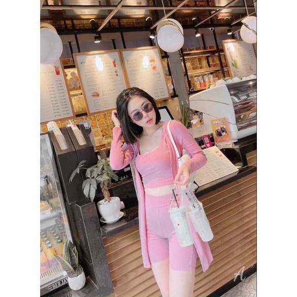 🎀🎀 SET BỘ 3 MÓN KÈM ÁO KHOÁC CARDIGAN CỰC  SANG - HÀNG CAO CẤP  💎💎   👉HÀNG CAO CẤP