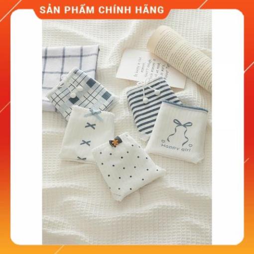 Quần Lót Nữ ❤️ Quần Cotton Nữ Gân Tăm Dễ Thương Kháng Khuẩn 0126