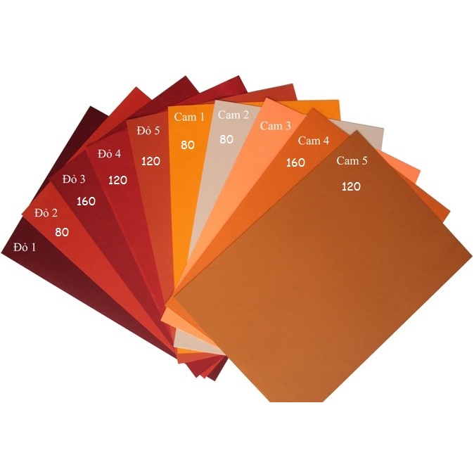 Giấy quilling 3mm - gam màu tím, trắng, đỏ, cam