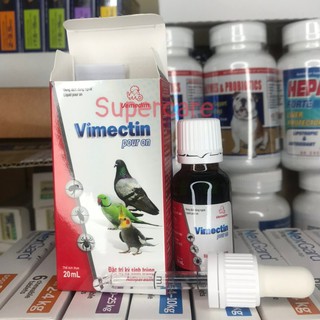 Vimectin pour on 20ml - ve bọ chét chó mèo mạt gà