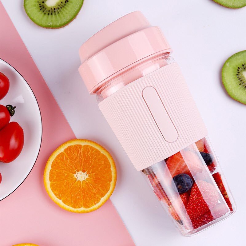 Máy xay sinh tố mini cầm tay 4 lưỡi, Máy xay cầm tay Juicecup - Fruitcup - Juicer mẫu mới 2021 bảo hành 1 đổi 1