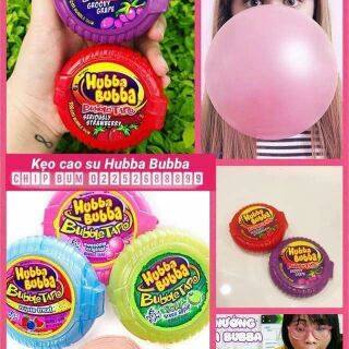 Kẹo cao su Hubba bubba dài 180cm dạng cuộn và dạng thanh