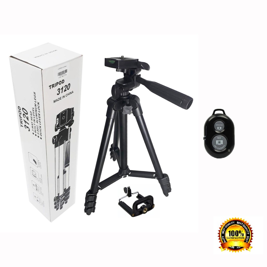 GIÁ ĐỠ MÁY ẢNH/ĐIỆN THOẠI TRIPOD TF 3120 3110 - REMOTE + ĐÈN LED N01 + GIÁ KẸP