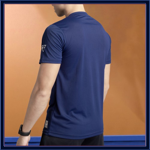 Áo thể thao nam màu xanh Navi NUTTY, áo tập gym, vải thun lạnh, co dãn 4 chiều, chuẩn form, thoải mái | BigBuy360 - bigbuy360.vn