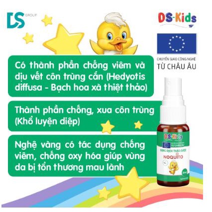 Xịt Thảo dược Chống muỗi, côn trùng Noquito Làm Dịu &amp; Bảo Vệ Da Bé Khỏi Muỗi Đốt Côn Trùng Cắn (Chai xịt 20ml)