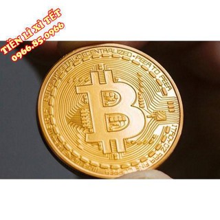 Đồng Xu Bitcoin Mạ Vàng 24k có hộp đựng
