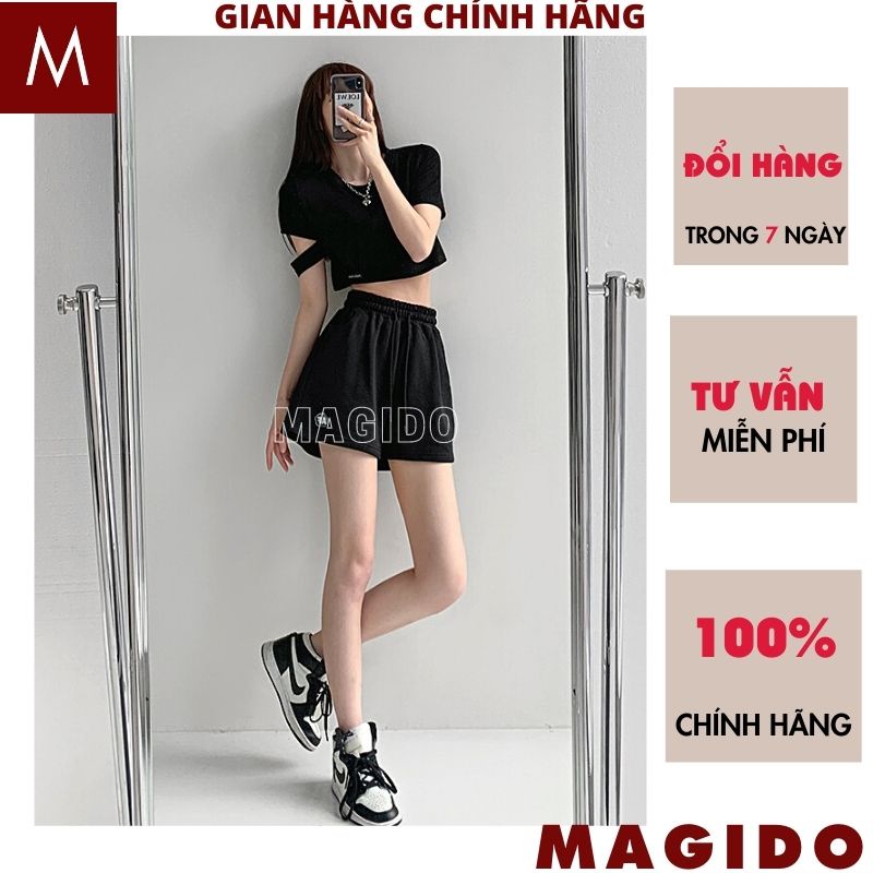 Quần short nữ cạp chun thể thao FA kiểu dáng hàn quốc ulzzang -MAGIDO | BigBuy360 - bigbuy360.vn