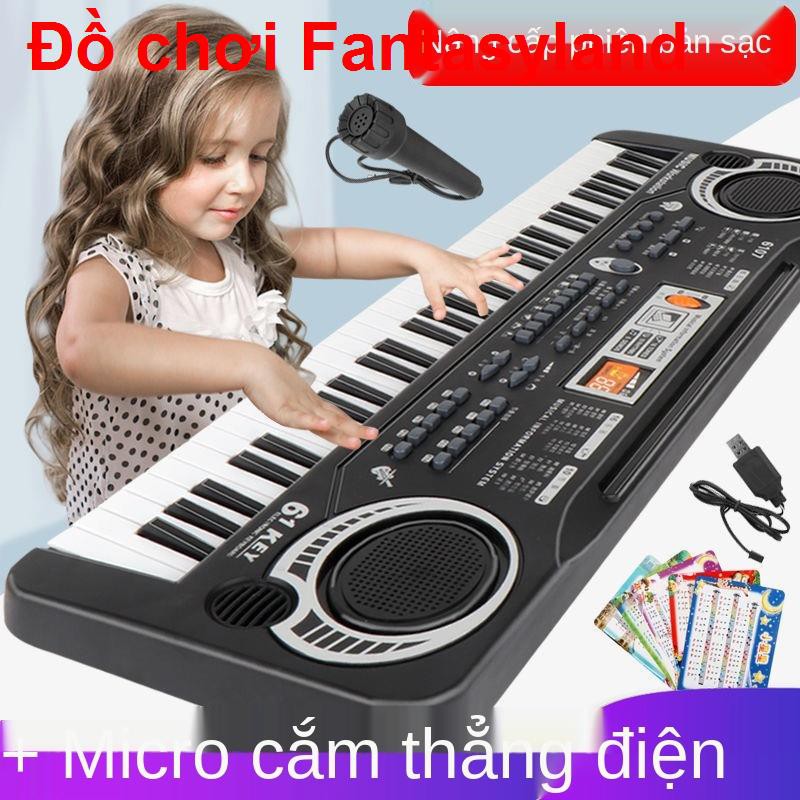 piano điện tử cho trẻ em mới bắt đầu giới thiệu về bé đa chức năng thiết bị âm nhạc 61 phím đồ chơi trai và gái 3 t