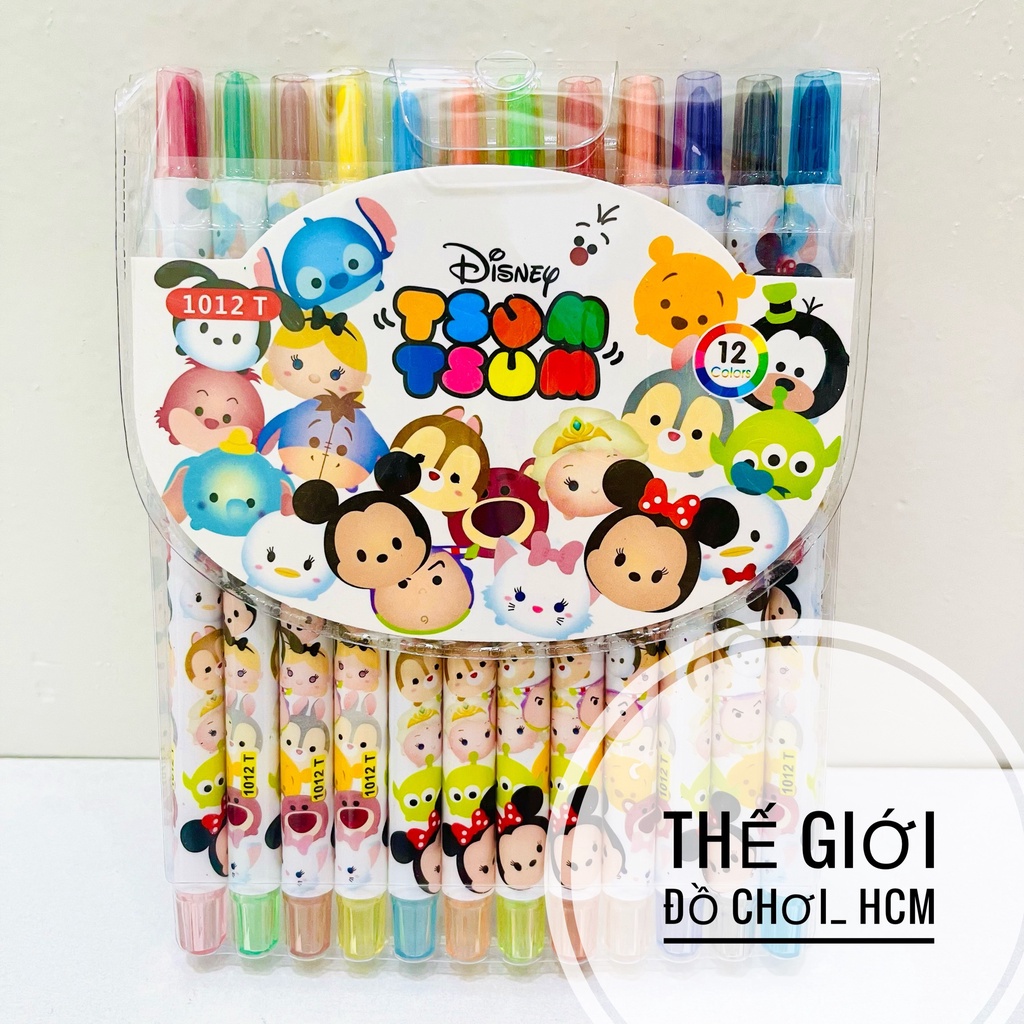 [HÀNG TỐT] Bút sáp vặn 12 màu dành cho bé học vẽ tô màu.