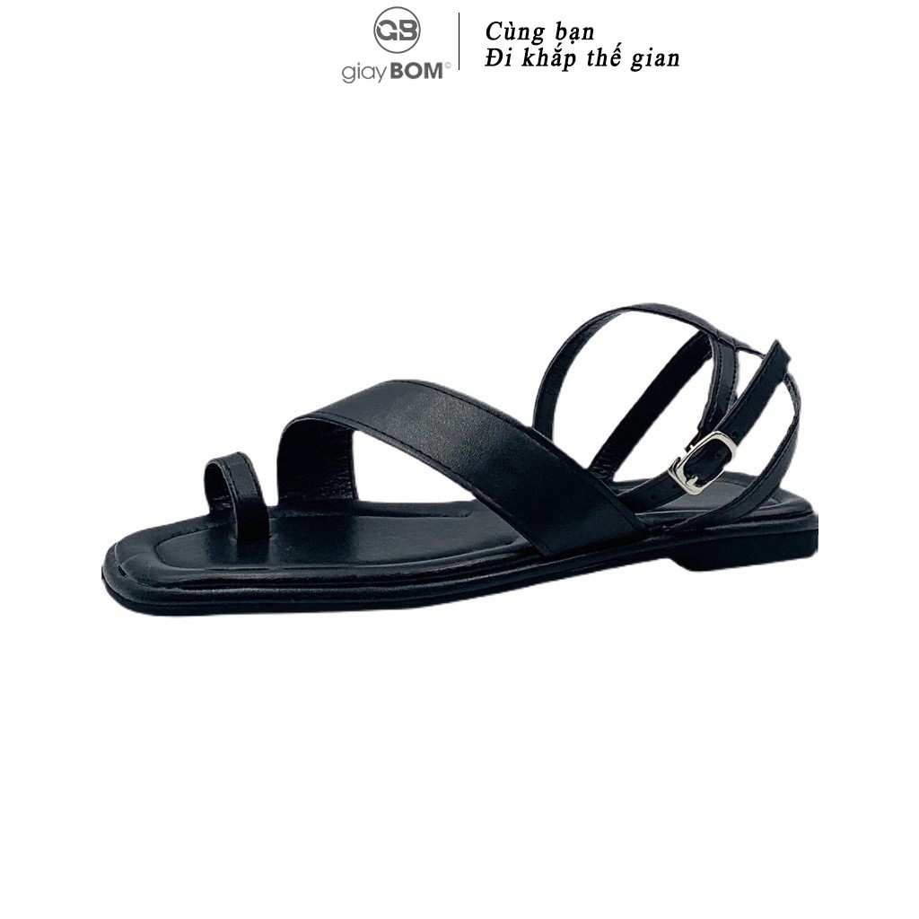 Giày sandal nữ giayBOM quai dây chéo kết hợp xỏ ngón cá tính B1254