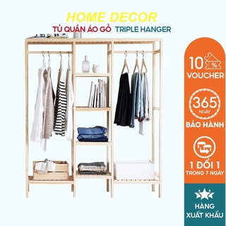 Tủ quần áo 2 gian dài 1m6, kệ quần áo 2 gian,